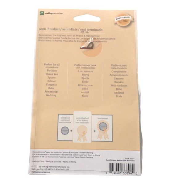 🌻4/$20 Making Memories Recognition Award Badge Ribbon Craft Kit - Picture 2 of 8